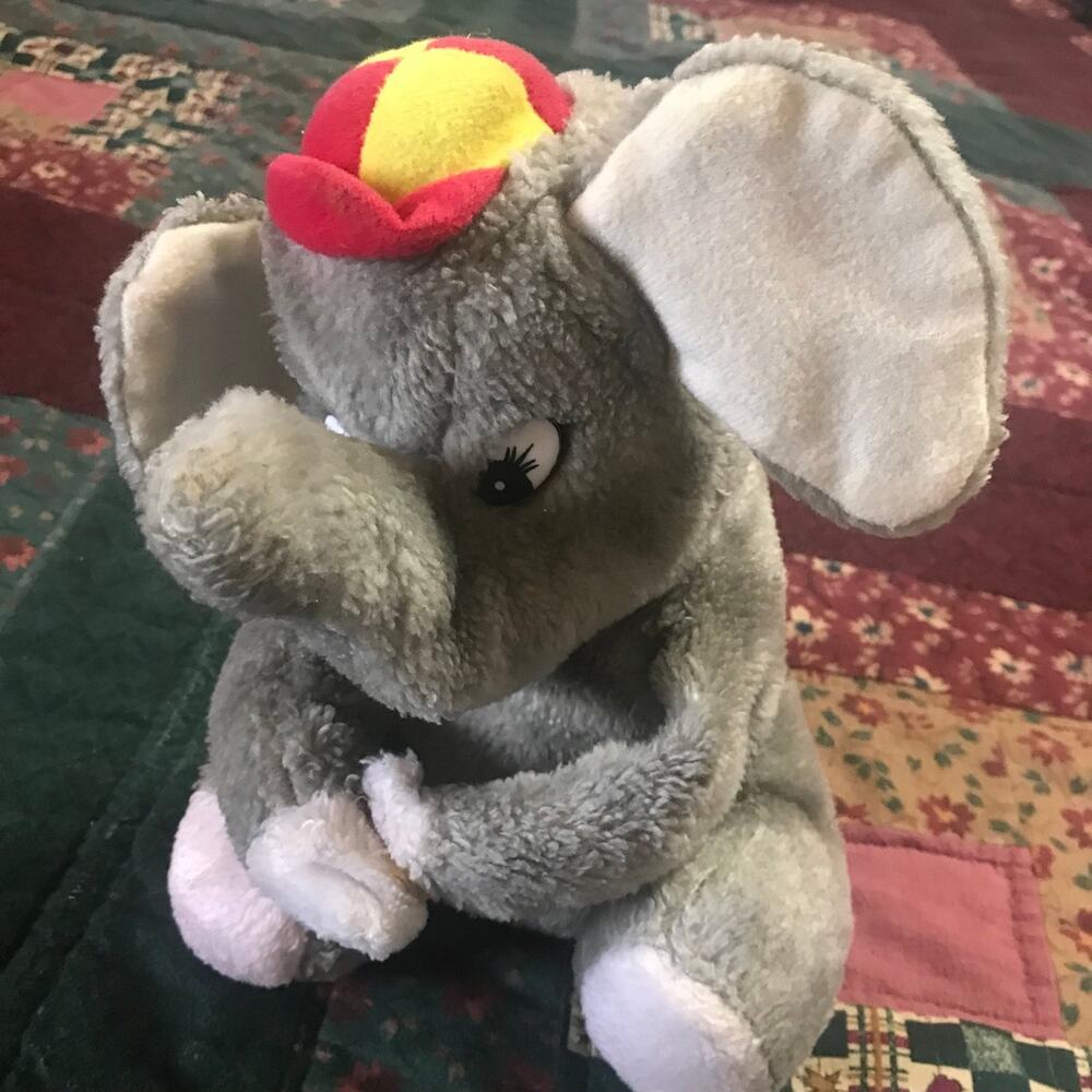 Chase International Gray Elephant Stuffed Animal 12"